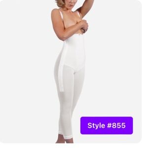 Post-Surgical Original Compression Garment, Zippered Full-Body Girdle in Black M